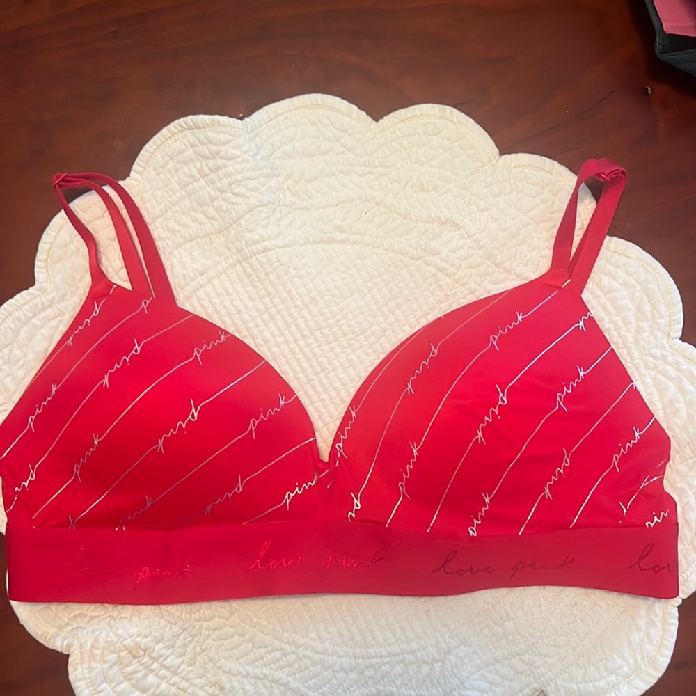 NWT Victorias Secret PINK bra red 36B